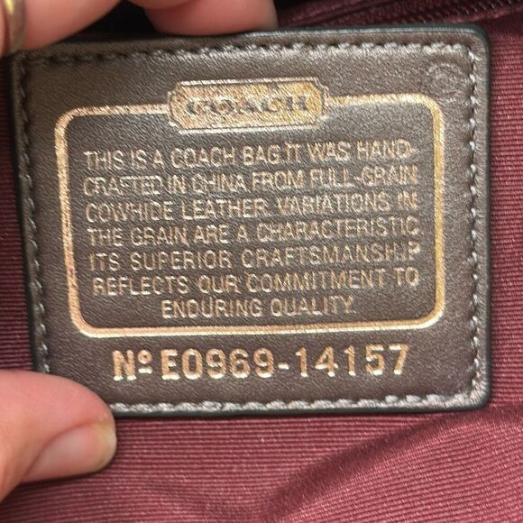 COACH Parker  HOBO Leather Shoulder‎ Bag Purse Handbag knot tie 14157